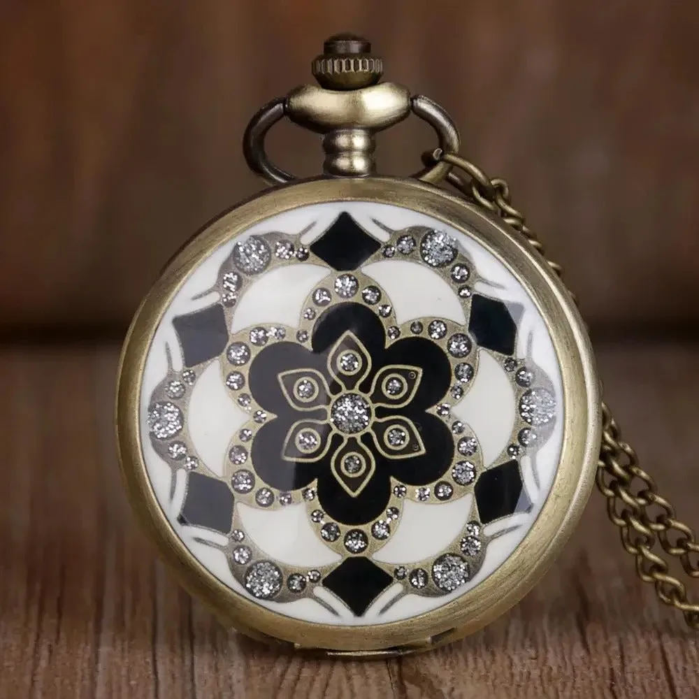 Montre à Gousset Design Floral