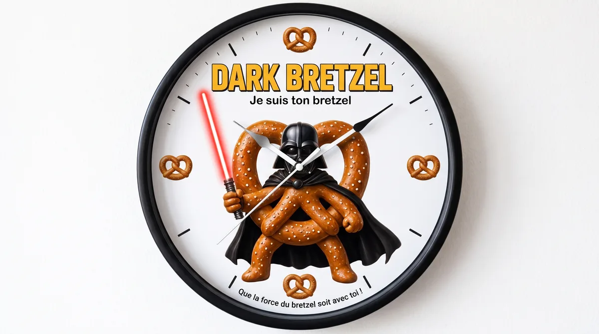 Horloge Alsace – Dark Bretzel, je suis ton bretzel