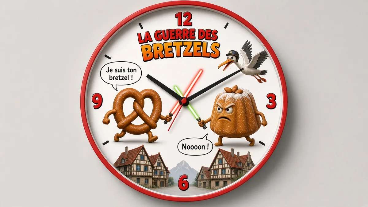 Horloge Alsace – La guerre des bretzels