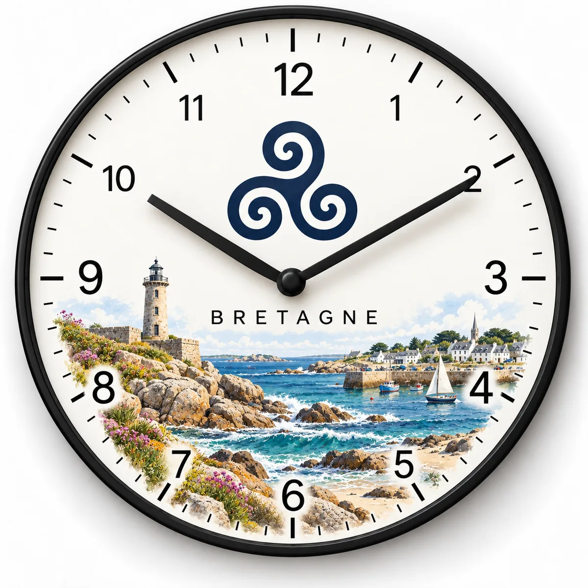 Horloge Bretagne – Phare et triskell