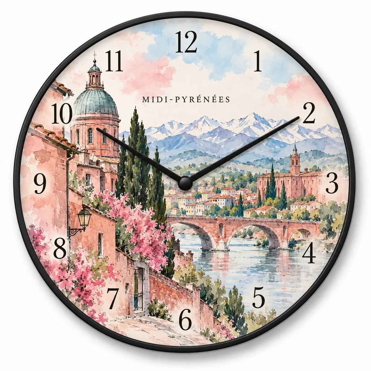 Horloge Midi-Pyrénées — visuel de présentation
