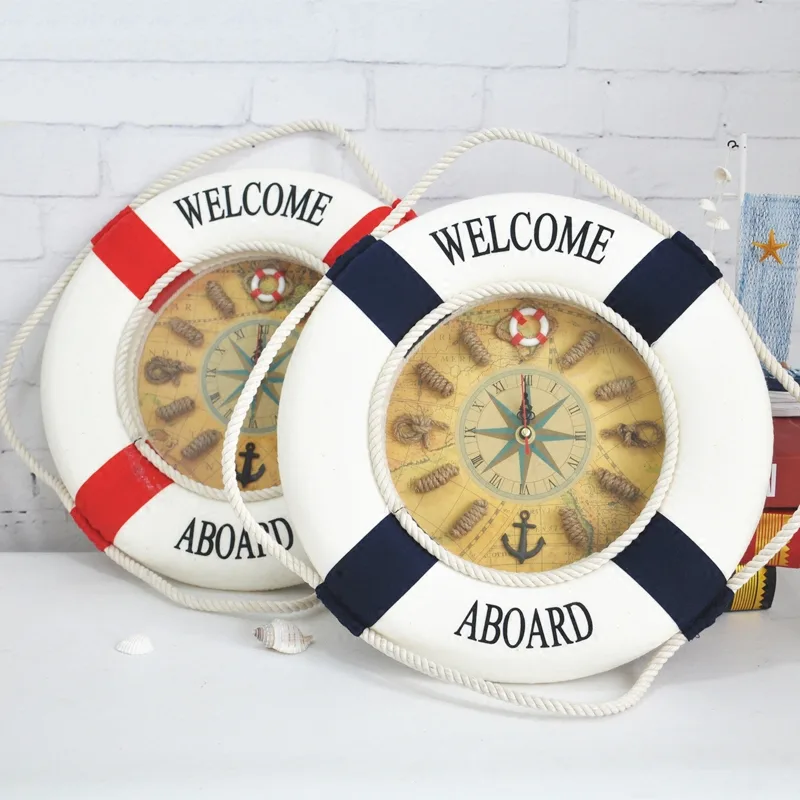 Bienvenue-Bord-Bou-e-de-Sauvetage-Horloge-Murale-M-diterran-e-Bois-Tissu-Salon-Horloges-Boutique-3.jpg