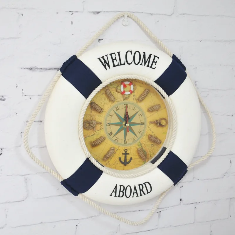 Bienvenue-Bord-Bou-e-de-Sauvetage-Horloge-Murale-M-diterran-e-Bois-Tissu-Salon-Horloges-Boutique-4.jpg