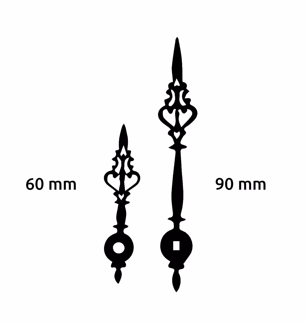 Aiguilles 60 / 90 mm style ancien 2 - PLA