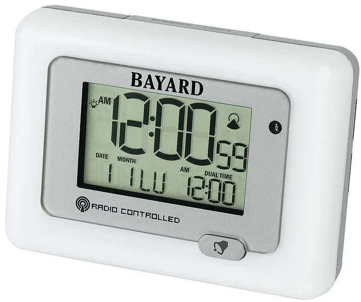 R&eacute;veil radio pilot&eacute; blanc lumi&egrave;re automatique par capteur