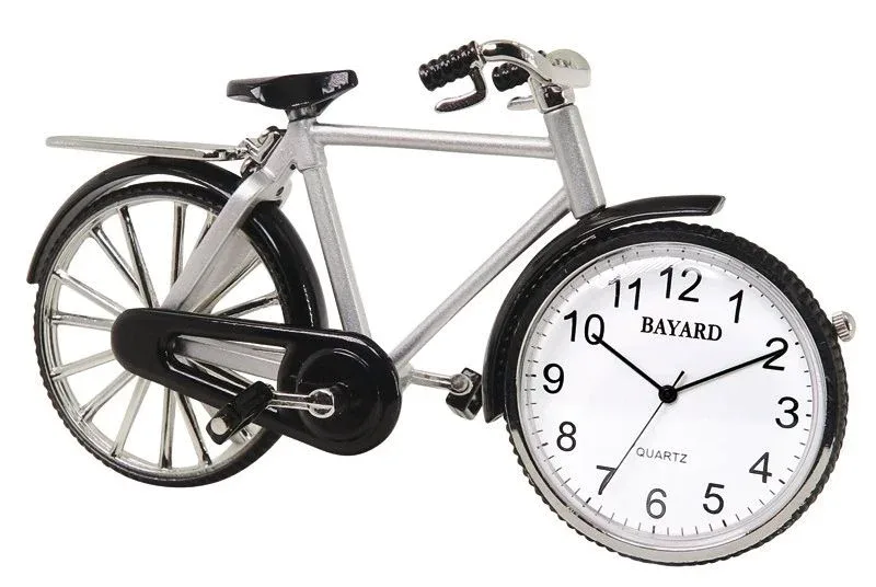 Pendulette miniature en m&eacute;tal "v&eacute;lo"