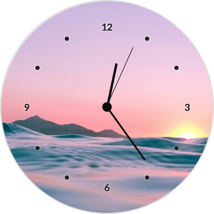 Horloge photo personnalisée sur alu dibond — vue 2