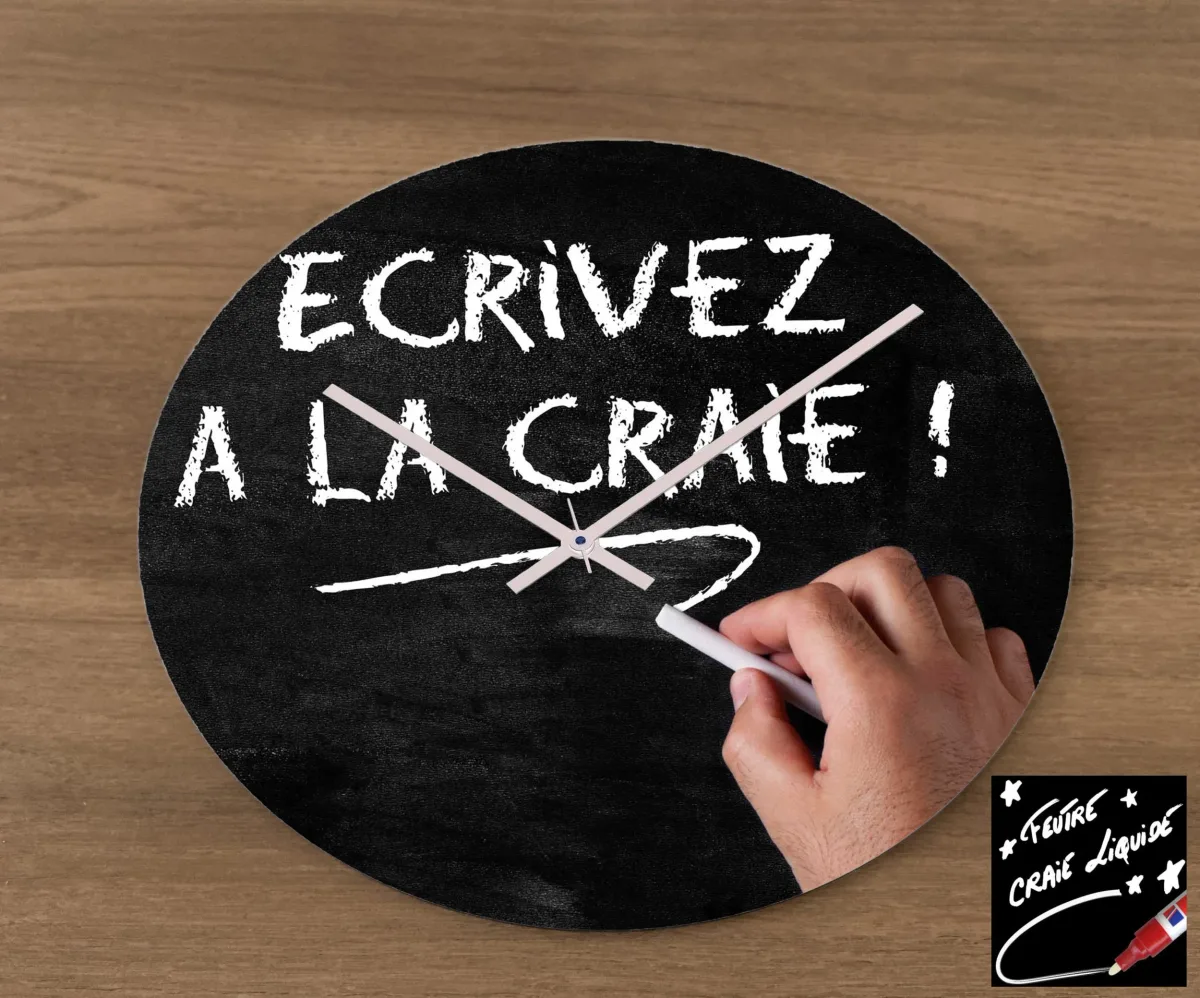 horloge ardoise a personnaliser