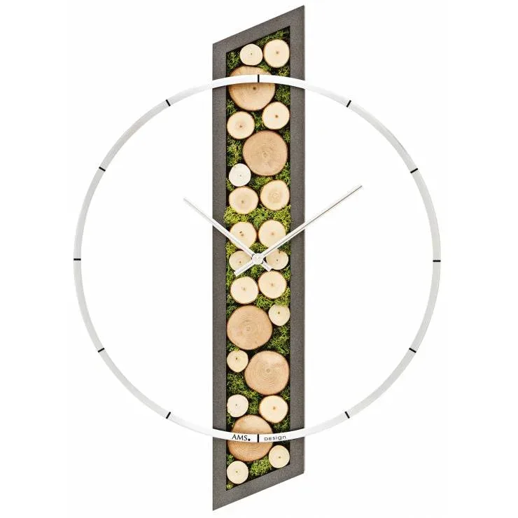 PENDULE AMS DESIGN QUARTZ EN BOIS - 9607 — image 1