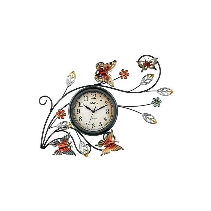 PENDULE AMS DESIGN QUARTZ EN METAL - 9446 — image 1