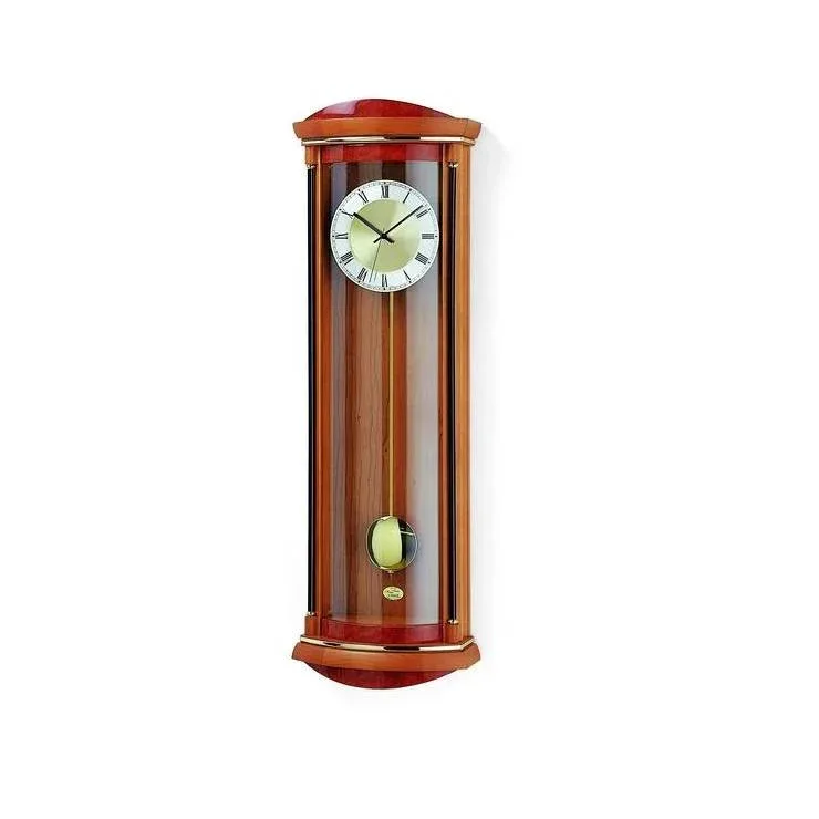 PENDULE DESIGN BOIS RADIO PILOTEE A BALANCIER ET MELODIE — image 1
