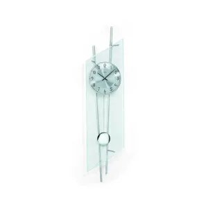 PENDULE DESIGN VERRE A BALANCIER RADIO PILOTEE - 5200 — image 1