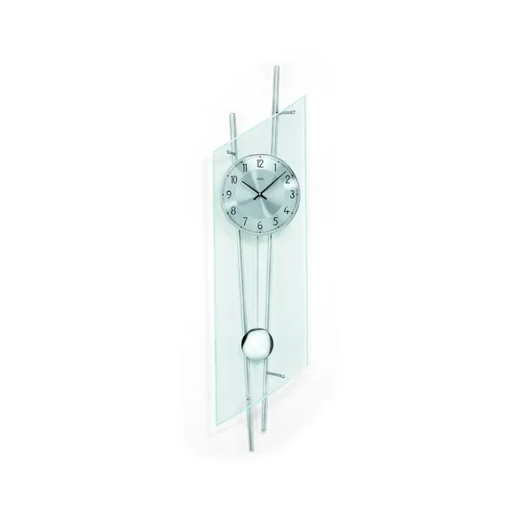 PENDULE DESIGN VERRE A BALANCIER RADIO PILOTEE - 5200 — image 1