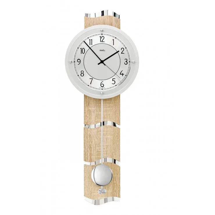 PENDULE DESIGN VERRE A BALANCIER RADIO PILOTEE - 5214 — image 1