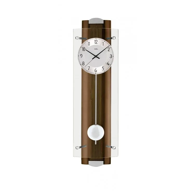 PENDULE DESIGN VERRE A BALANCIER RADIO PILOTEE - 5259/1 — image 1