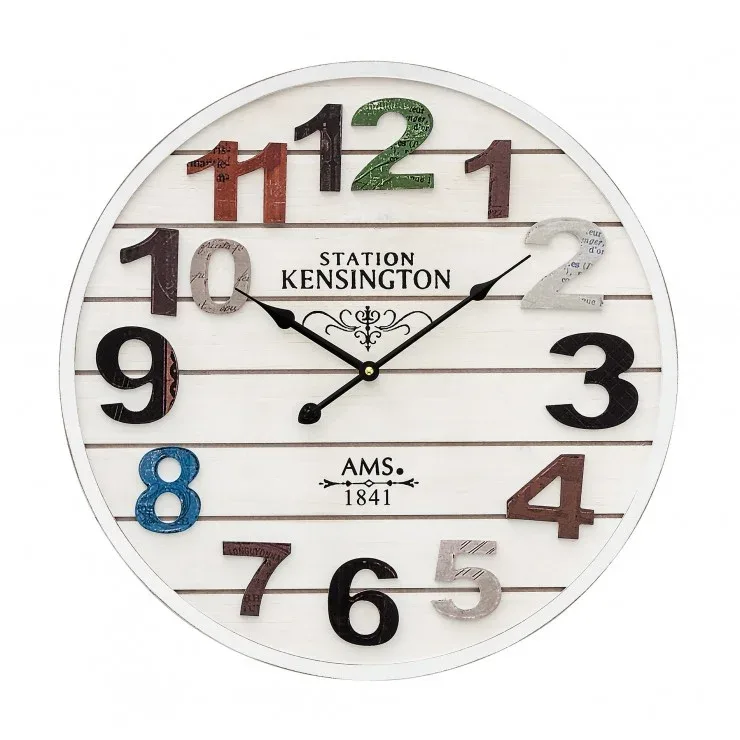 PENDULE AMS DESIGN QUARTZ EN BOIS - 9538 — image 1