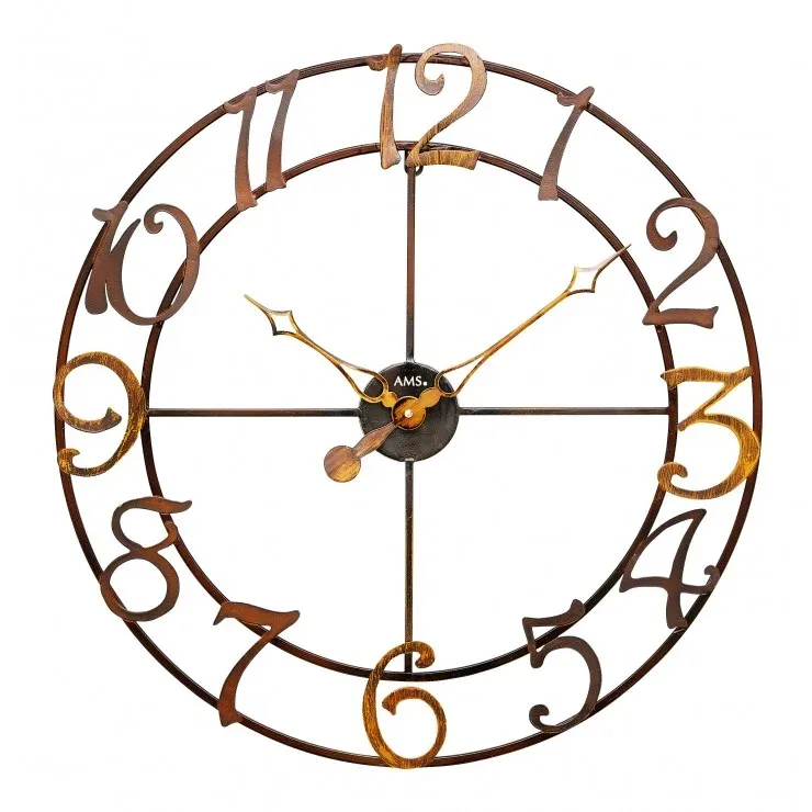 PENDULE AMS DESIGN QUARTZ EN METAL - 9566 — image 1