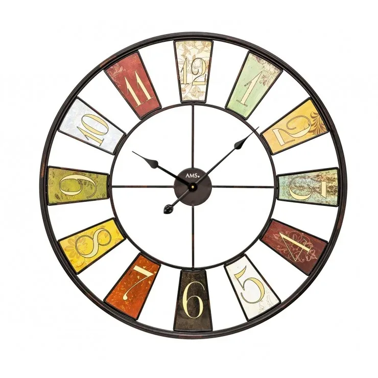 PENDULE AMS DESIGN QUARTZ EN METAL - 9488 — image 1
