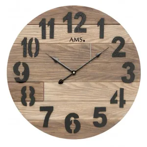 PENDULE AMS DESIGN QUARTZ EN BOIS - 9569 — image 1