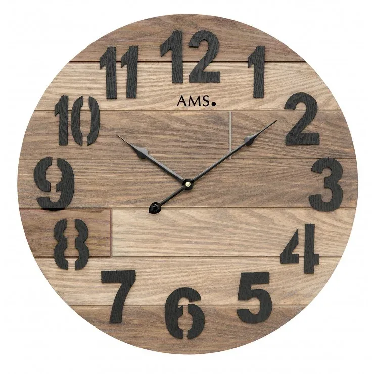 PENDULE AMS DESIGN QUARTZ EN BOIS - 9569 — image 1