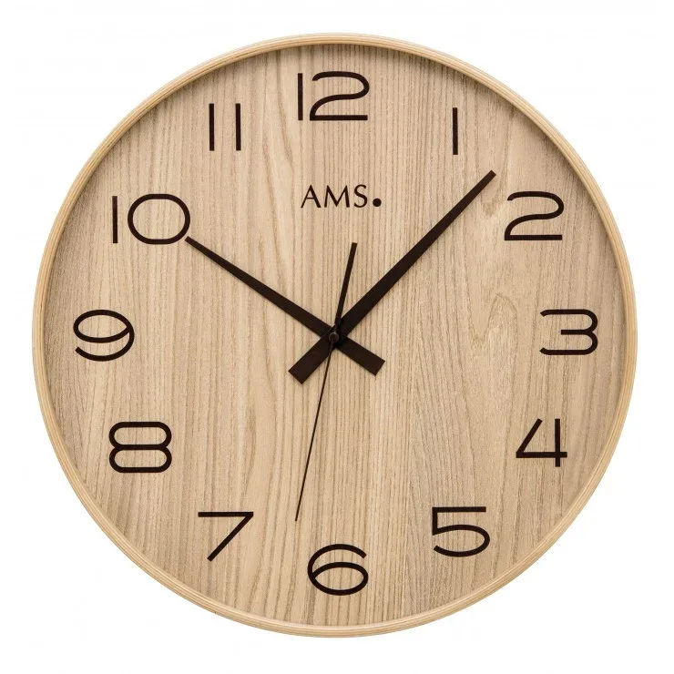 HORLOGE RADIO PILOTEE EN BOIS AMS - 5522 — image 1