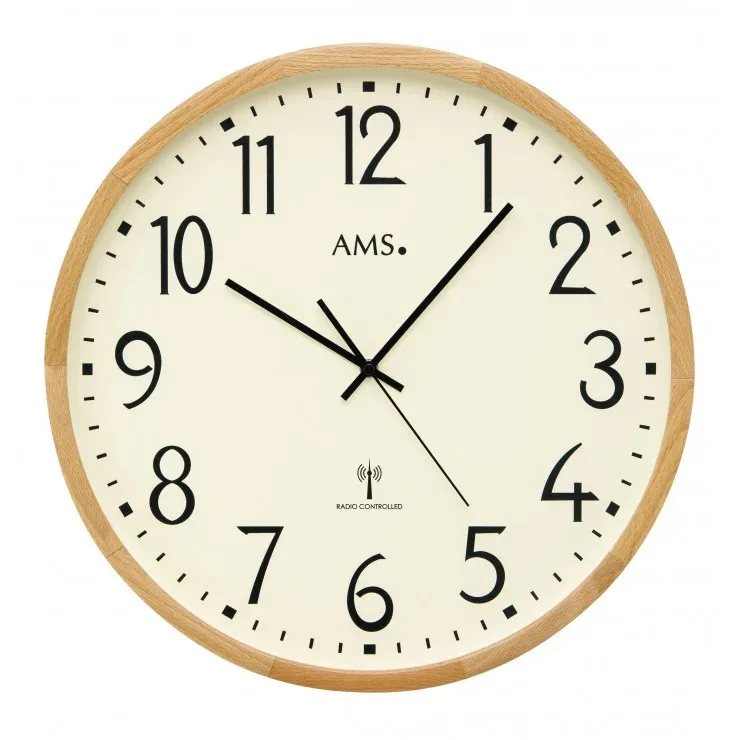 GRANDE HORLOGE EN BOIS RADIO PILOTEE AMS - 5534 — image 1
