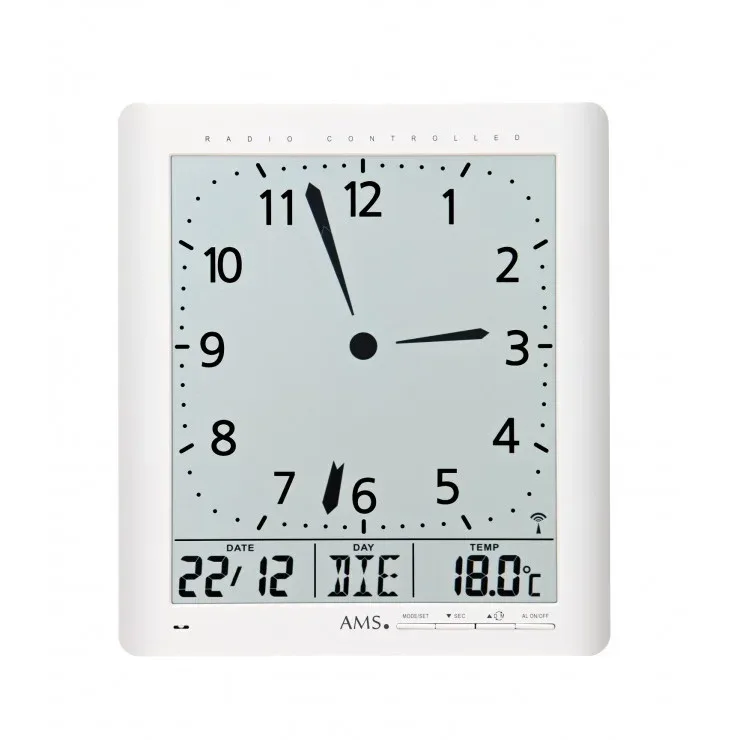 HORLOGE RADIO PILOTEE DIGITALE ANALOGIQUE AMS - 5896 — image 1
