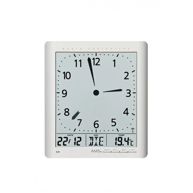 HORLOGE RADIO PILOTEE DIGITALE ANALOGIQUE AMS - 5898 — image 1