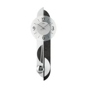 HORLOGE DESIGN ARDOISE ET ALUMINIUM A BALANCIER AMS- 7299 — image 1