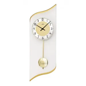 HORLOGE DESIGN EN VERRE ET LAITON A BALANCIER AMS- 7437 — image 1
