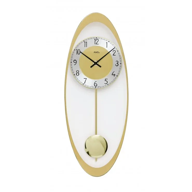 HORLOGE DESIGN EN VERRE A BALANCIER AMS- 7417 — image 1