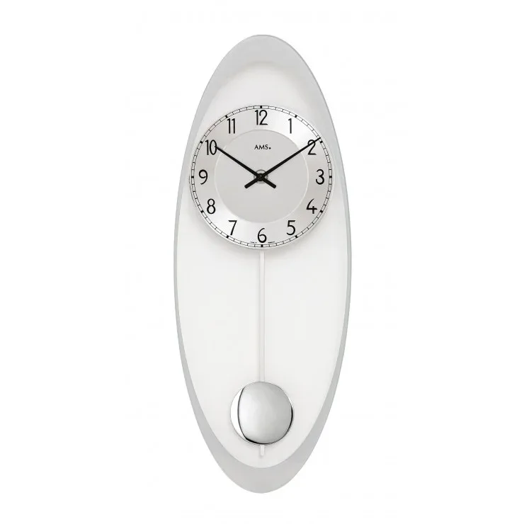 HORLOGE DESIGN EN VERRE A BALANCIER AMS- 7416 — image 1