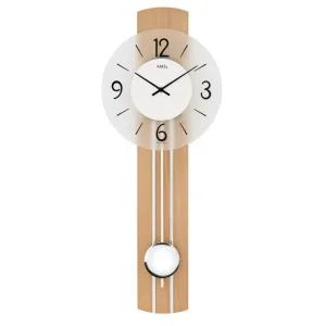 PENDULE DESIGN EN BOIS ET VERRE A BALANCIER - 7263 — image 1