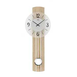 PENDULE DESIGN EN BOIS ET VERRE A BALANCIER - 7274 — image 1