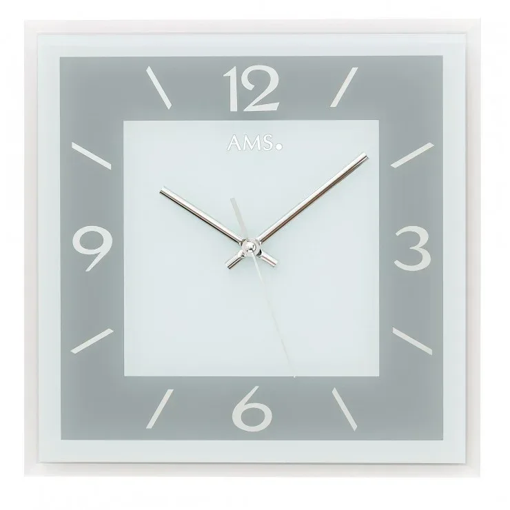 HORLOGE EN VERRE IMPRIME CARRE AMS - 9573 — image 1