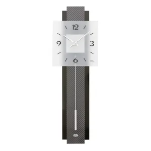 PENDULE DESIGN BOIS ET CARBONE A BALANCIER - 7313 — image 1