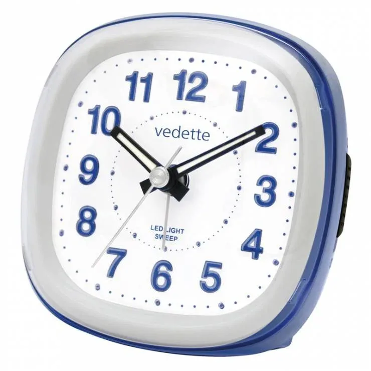 REVEIL QUARTZ SILENCIEUX VEDETTE BLEU ET BLANC - VR10115 — image 1