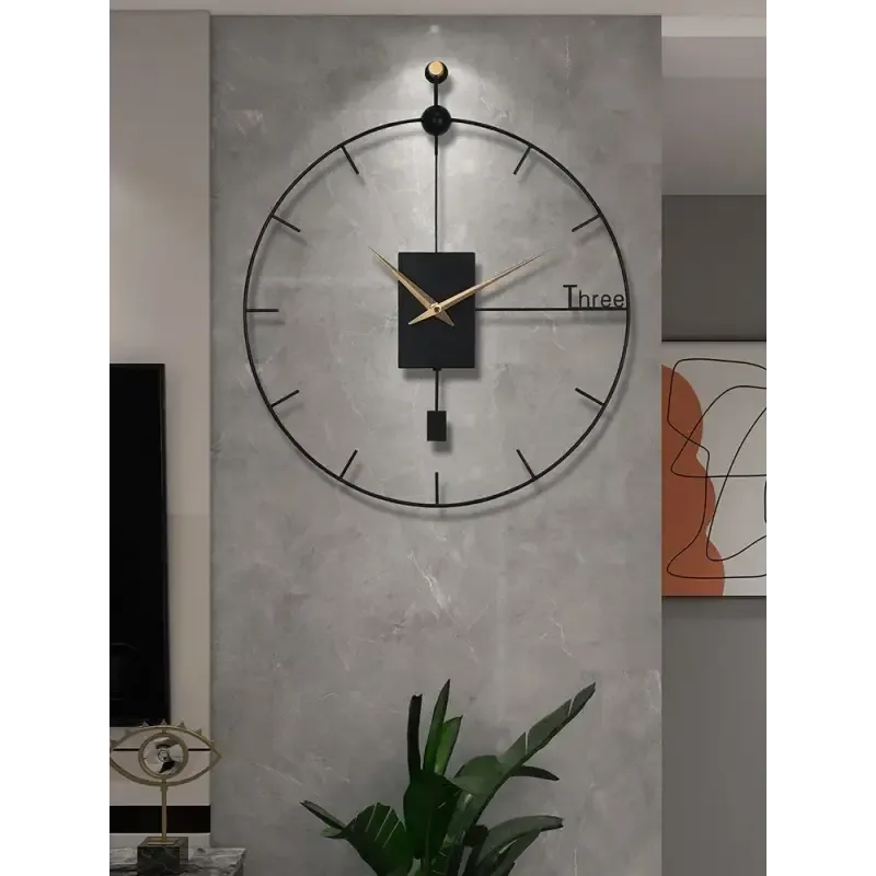Horloge murale noire design — image 3