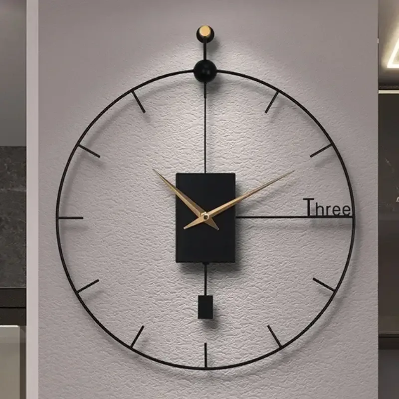 Horloge murale noire design — image 2