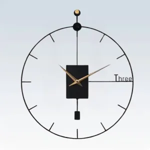 Horloge murale noire design — image 1