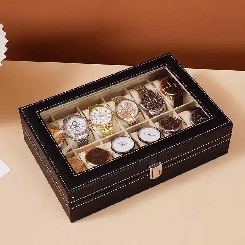 Boîte à Montres en Cuir PU 6 Compartiments — image 1