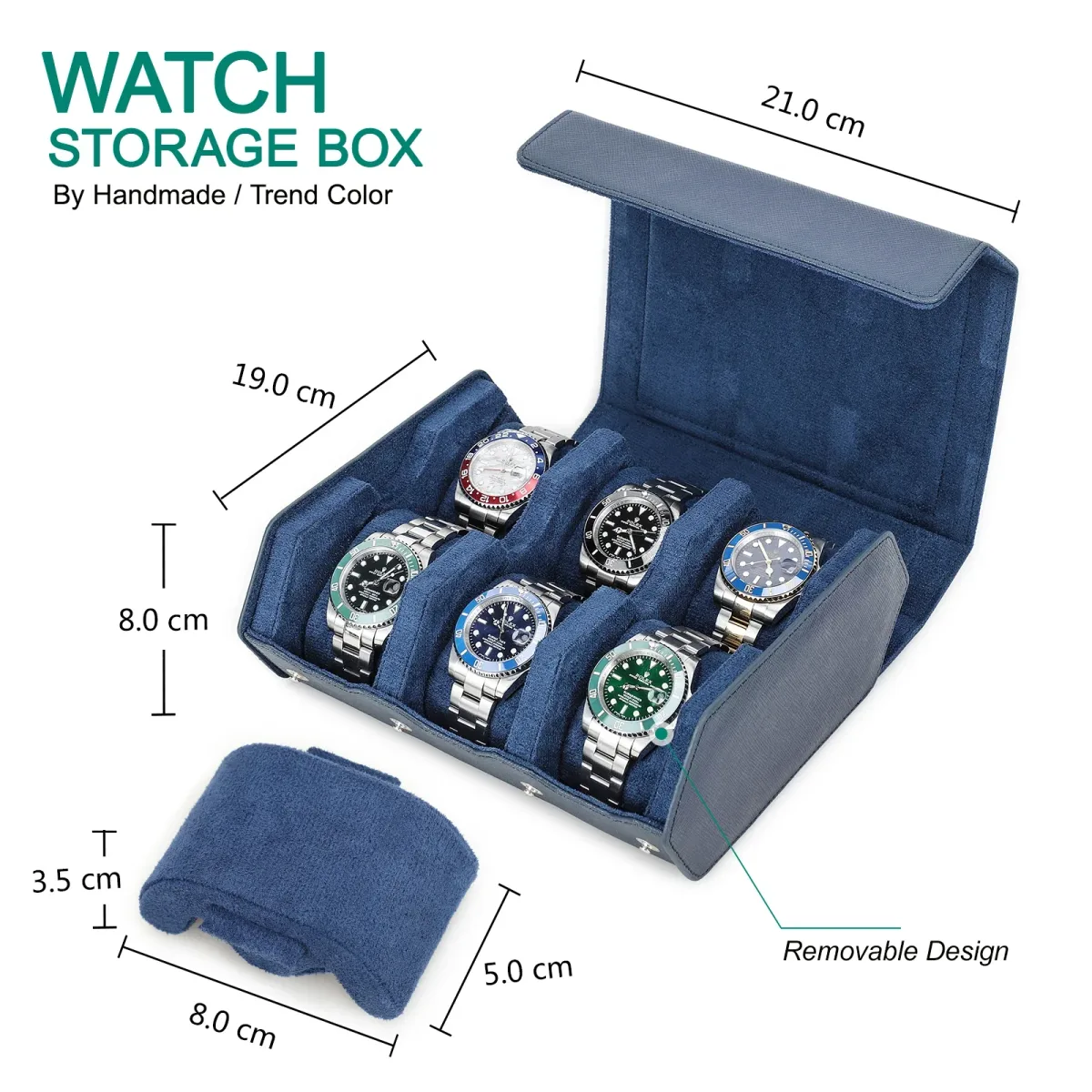 Étui de Voyage Cuir Véritable pour Montres — image 3