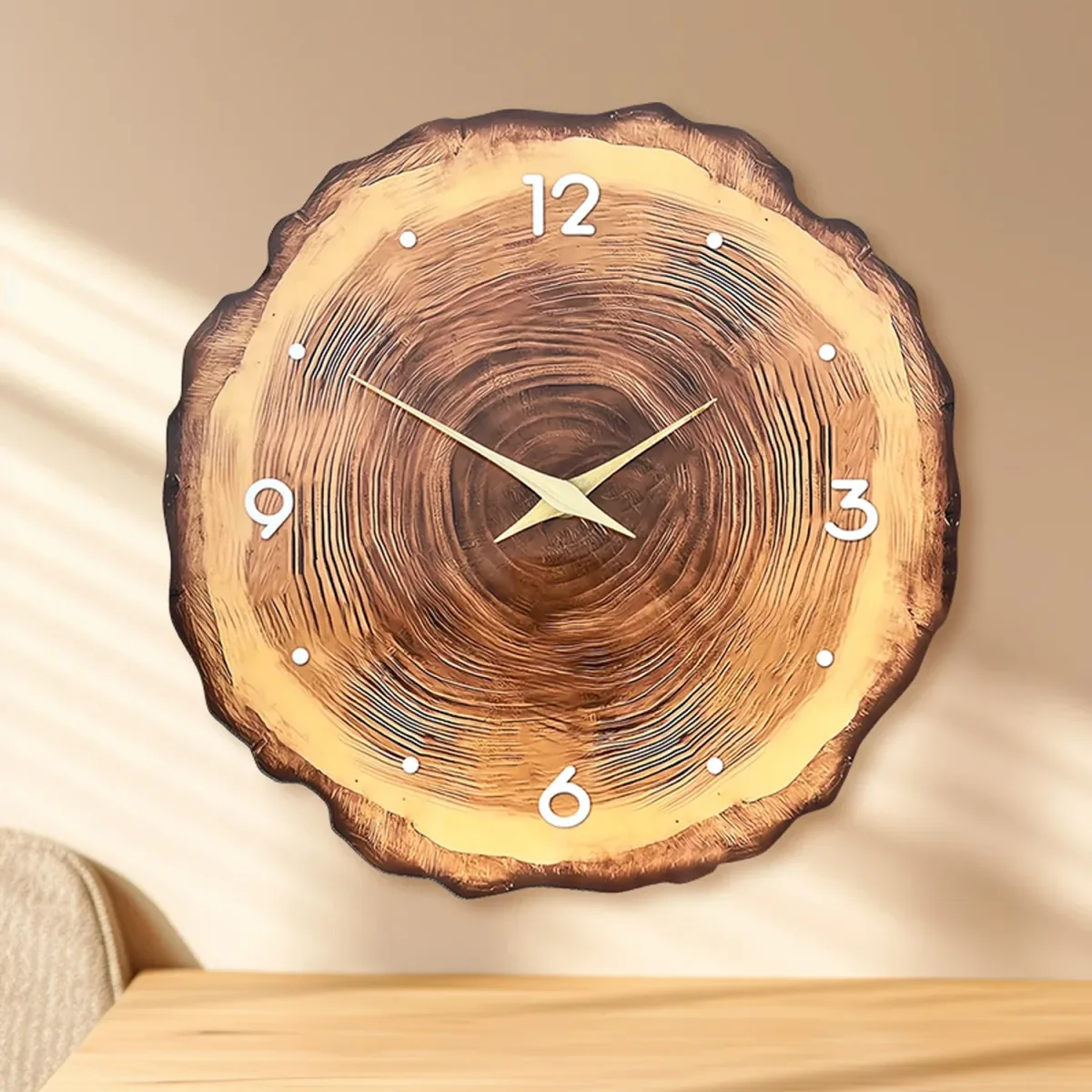 Horloge Murale en Bois Naturel — image 1