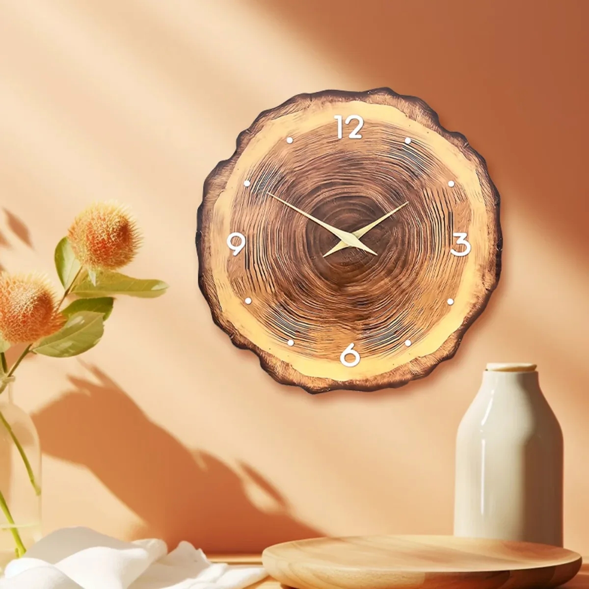 Horloge Murale en Bois Naturel — image 2