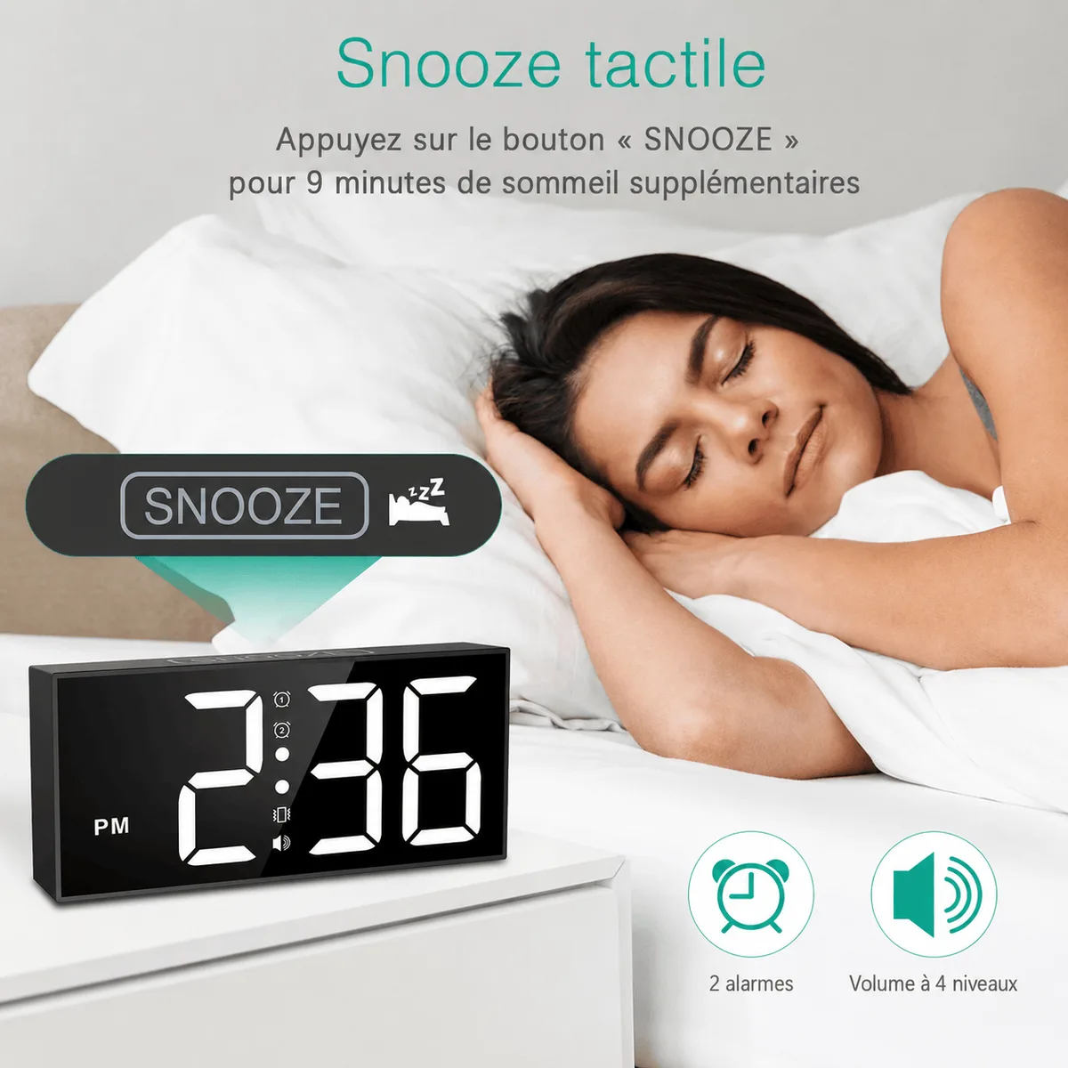 Réveil vibreur pour sourd
