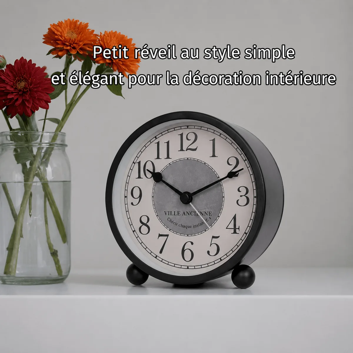 Réveil rond analogique
