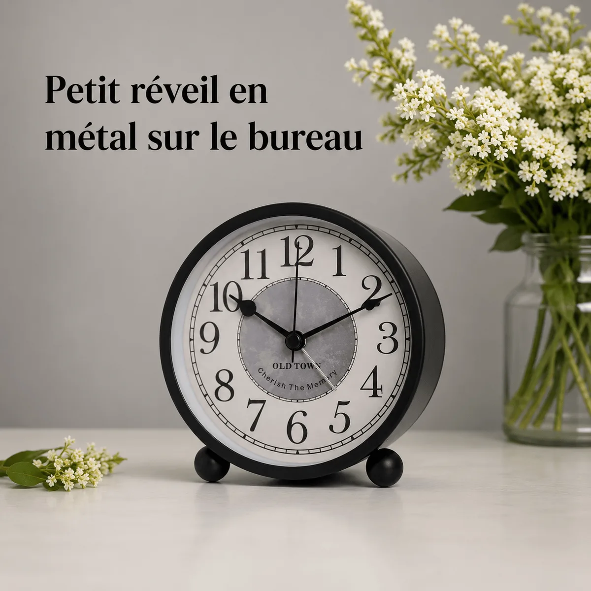 Réveil rond analogique