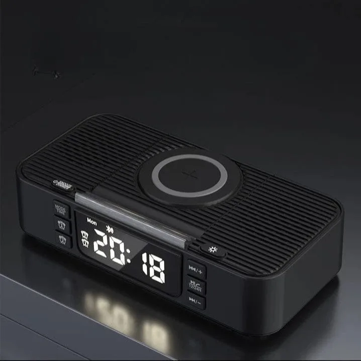 Réveil enceinte chargeur induction