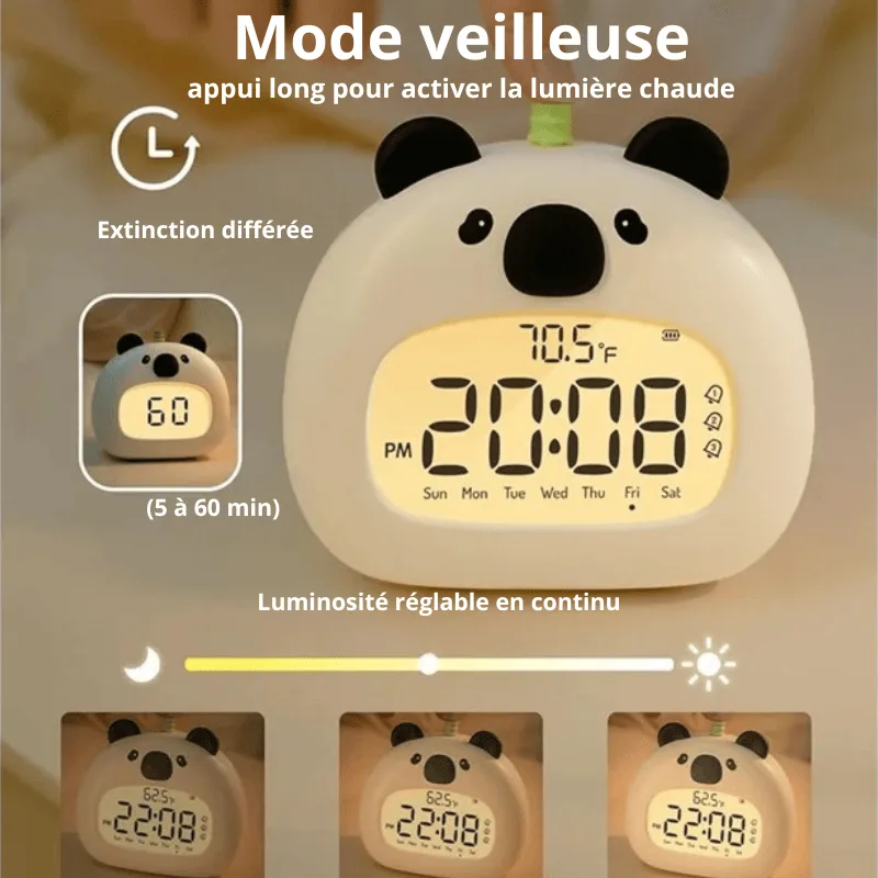 Réveil panda enfant