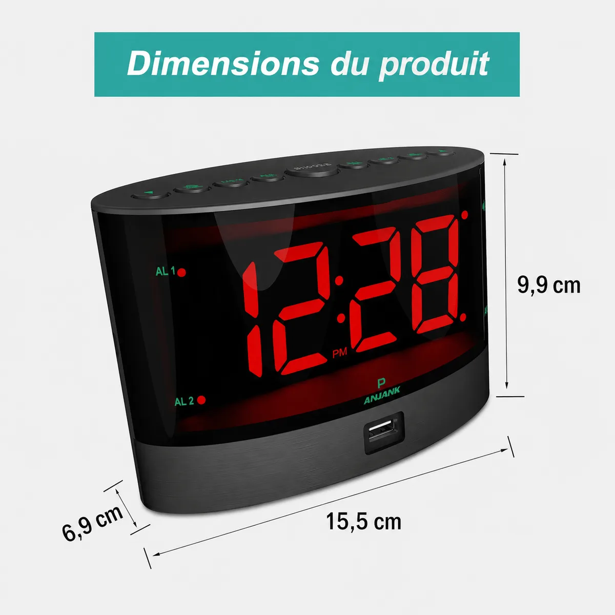 Réveil vibrant pour sourd